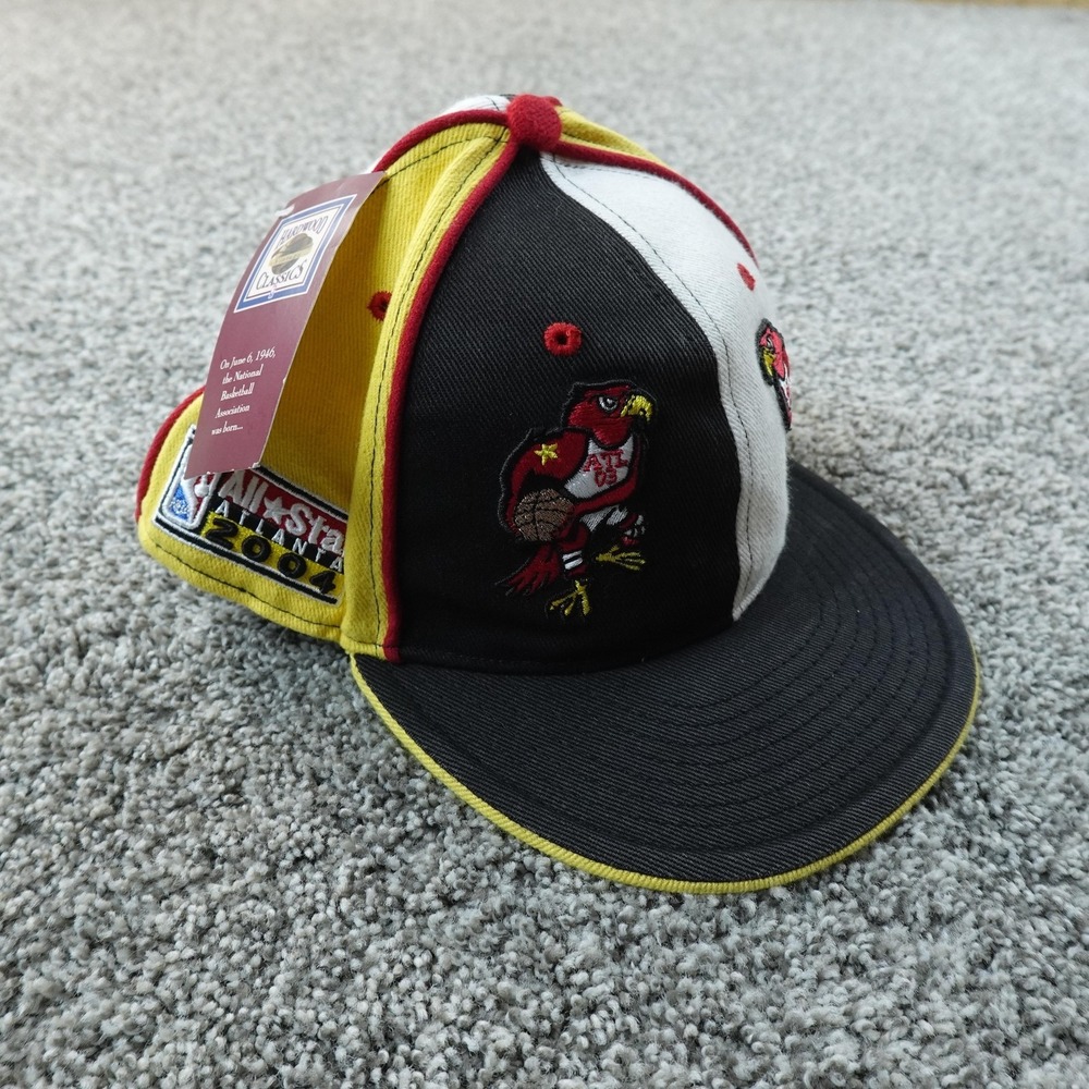 VTG Atlanta Hawks Hat Cap Mens 8 Fitted Flex NBA Basketball All Star New Era Y2K